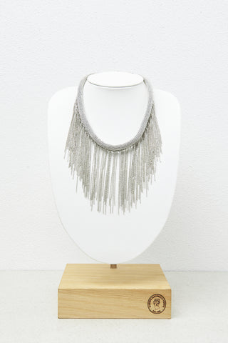 Punto Luce tubular necklace with fringes