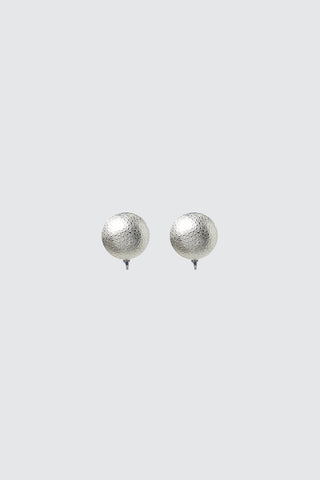 Semi-sphere earrings in embellished metal