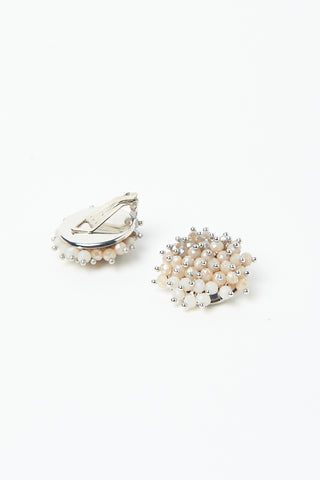 Demi-crystal earrings with clips