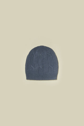 Wool, silk, cashmere and lurex beanie