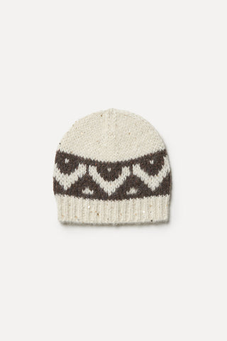 Alpaca, wool and silk yarn beanie