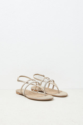 Flat leather sandals