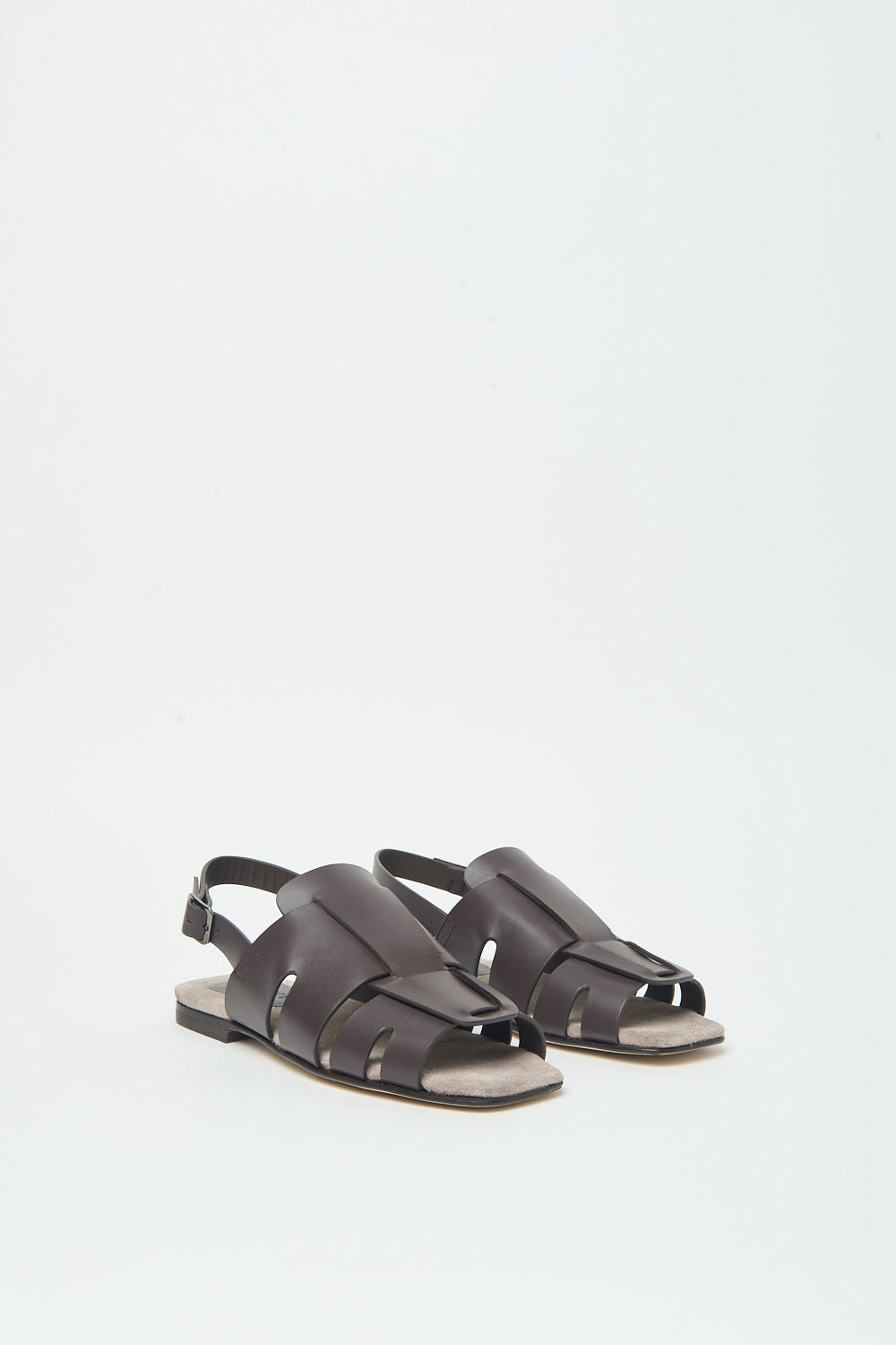 Flat leather sandals | Peserico US