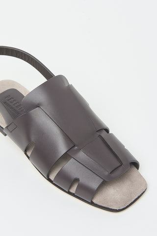 Flat leather sandals