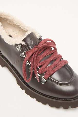 Genuine leather and faux fur paraboots