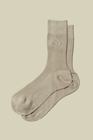 Lurex embroidered socks