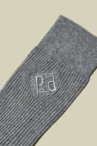 Lurex embroidered socks