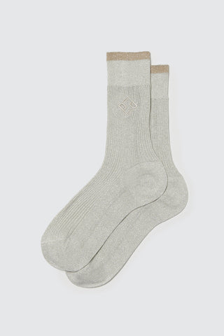 Lurex socks with embroidery
