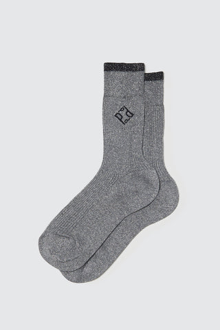 Lurex socks with embroidery