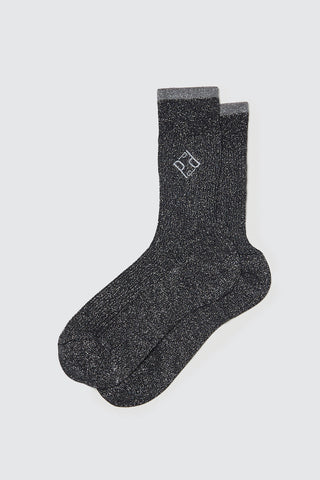 Lurex socks with embroidery