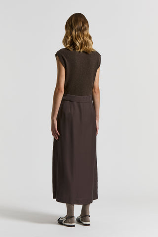 Tricot viscose-blend twill dress