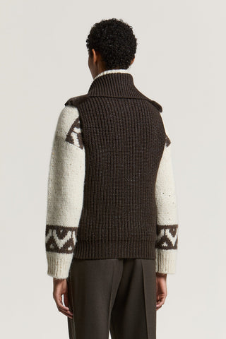 Rex lapin fur and wool, silk and cashmere vest