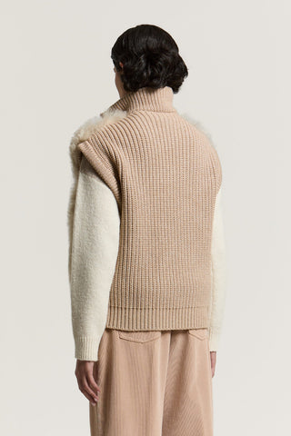 Tuscan shearling knit vest 4 / 4