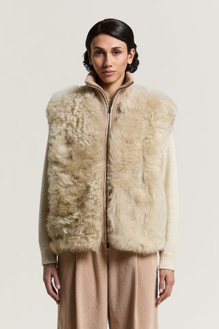 Tuscan shearling knit vest