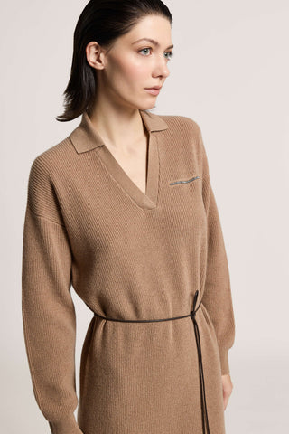 Wool, silk and cashmere midi dress