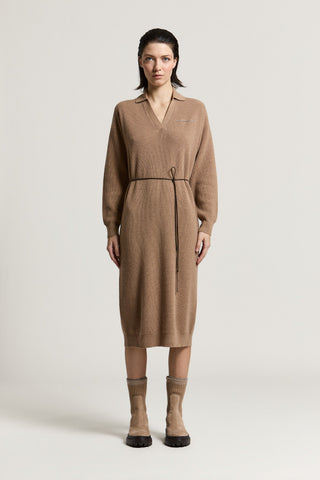 Wool, silk and cashmere midi dress