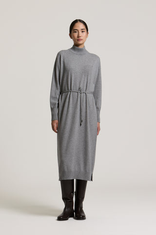 Long wool, silk and cashmere dress 1 / 4