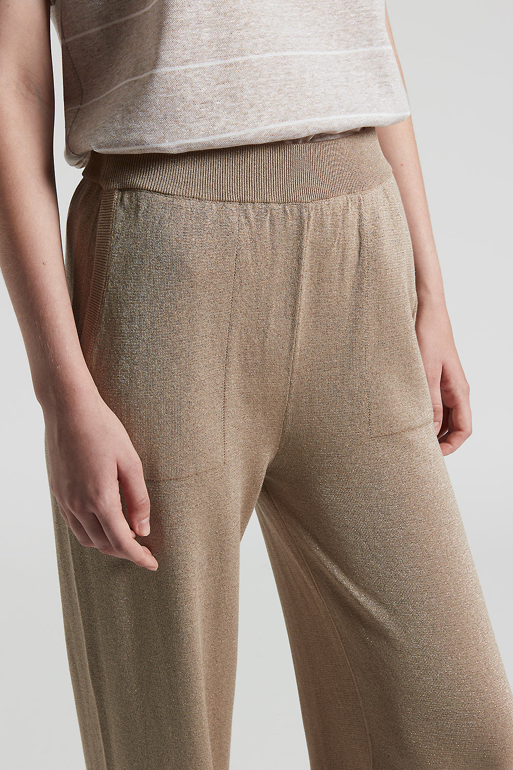 Trousers in cotton crepe yarn | Peserico US