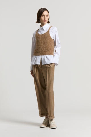 Alpaca and merino wool yarn top