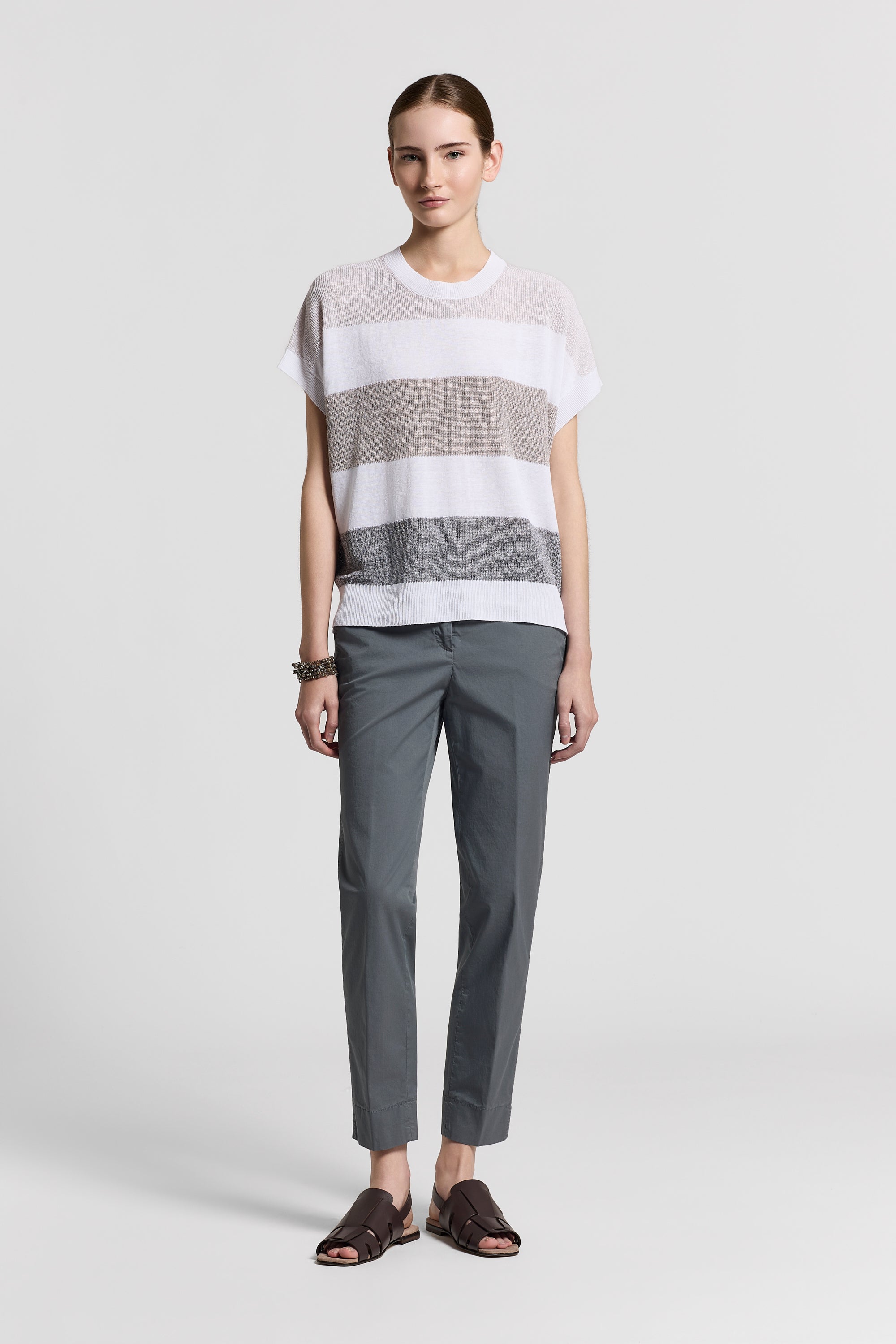 トップス PESERICO Cotton/linen short-sleeved sweater | Peserico US