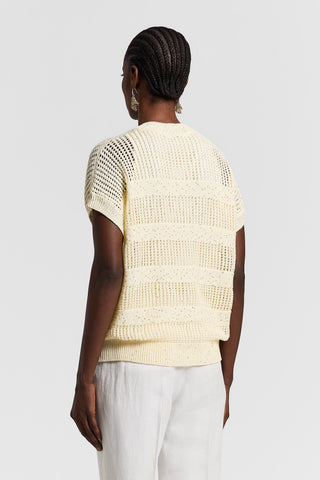 Pure cotton V-neck sweater