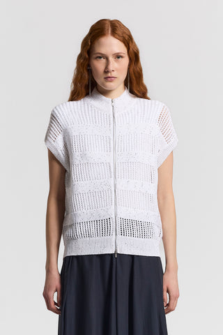 Sequined pure cotton jacket