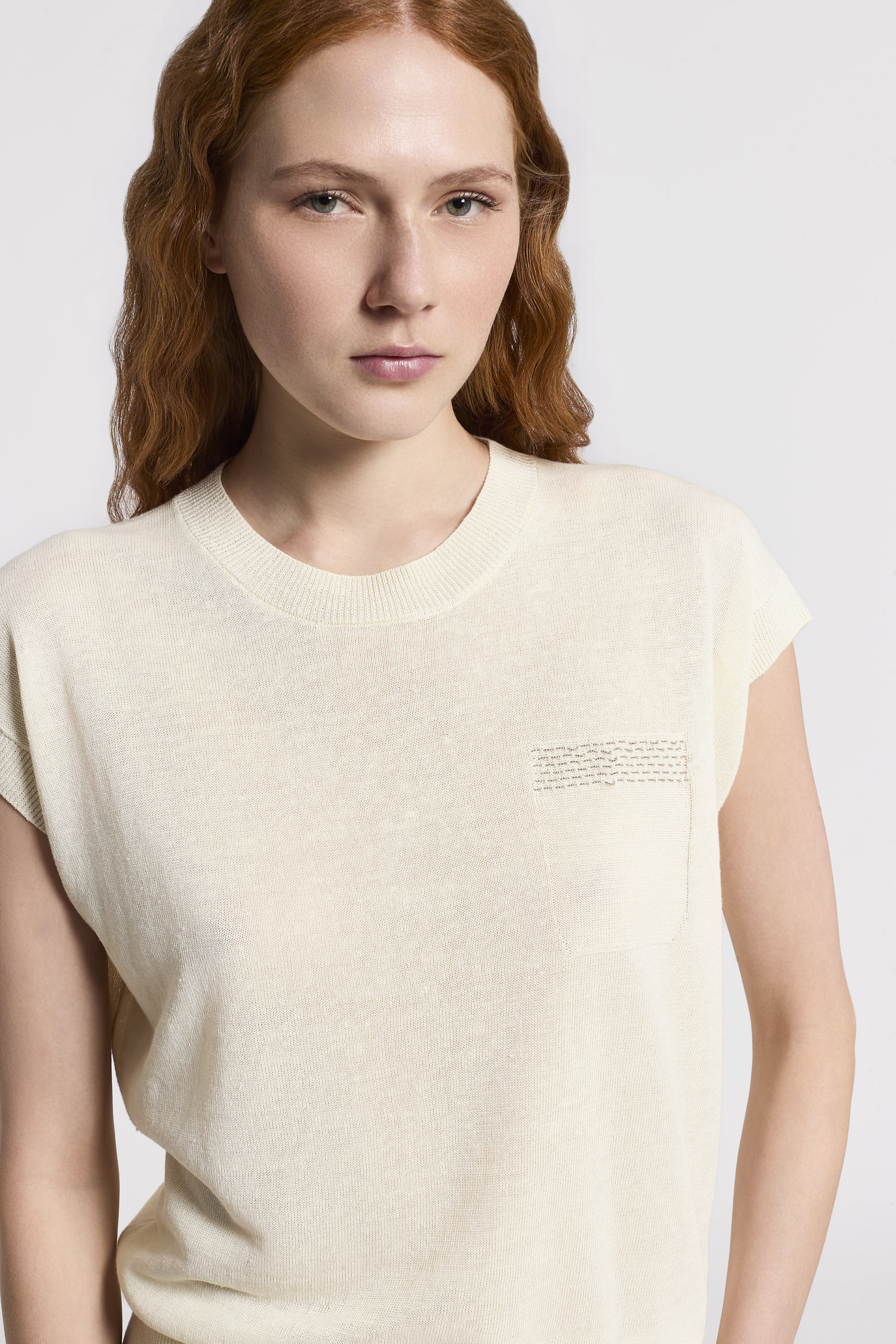 Cotton/linen crewneck sweater | Peserico US