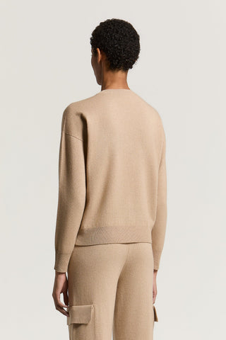 Wool, silk and cashmere crewneck sweater