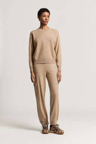 Wool, silk and cashmere trousers