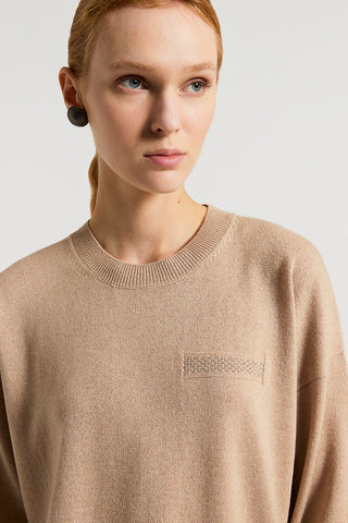 Wool, silk, cashmere and viscose sweater