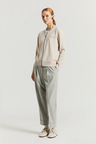 Cashmere, silk and wool cardigan with zip