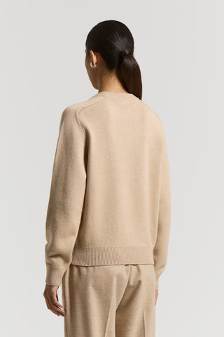 Cashmere, silk and wool crew-neck jumper