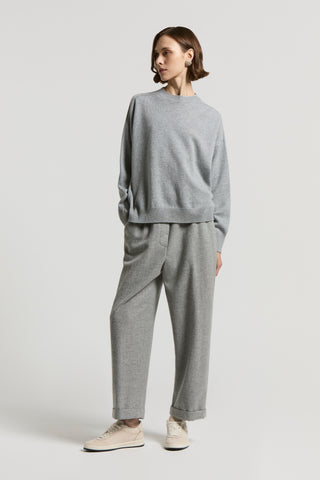 Pure cashmere crew-neck jumper