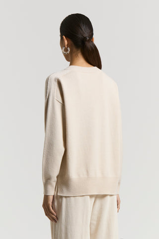 Pure cashmere V-neck jumper