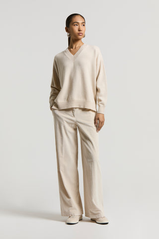 Pure cashmere V-neck jumper