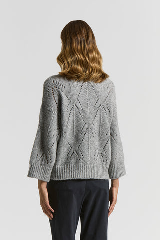 Alpaca-blend polo-neck jumper