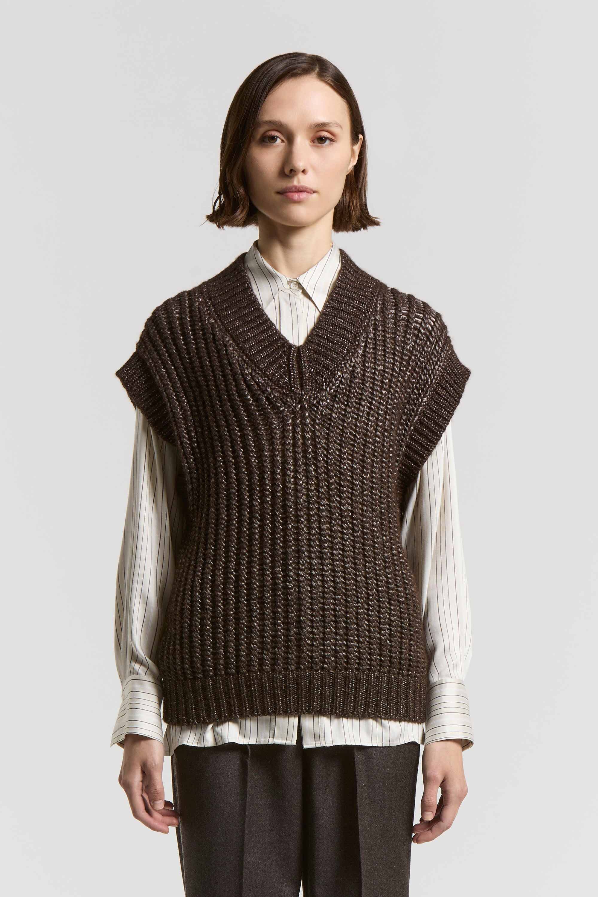 Cashmere, silk, alpaca and wool-blend vest | Peserico US