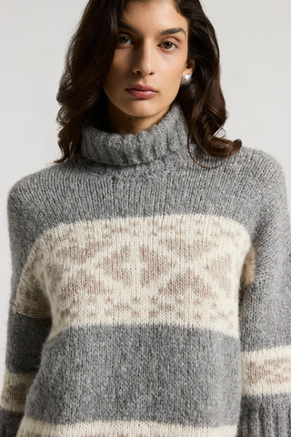 Norwegian wool and alpaca mouliné jumper