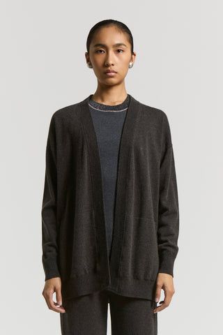 Cashmere, silk and wool cardigan with belt