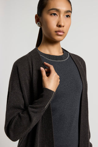 Cashmere, silk and wool cardigan with belt