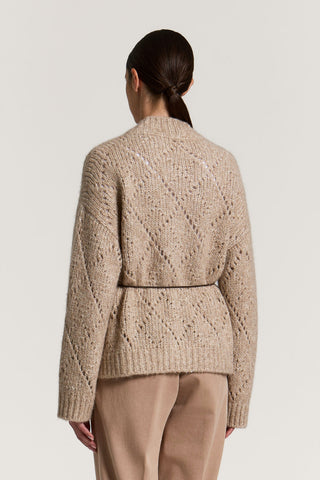 Alpaca, wool and cotton yarn cardigan 3 / 3