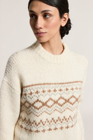Alpaca, wool and cotton yarn sweater 3 / 3