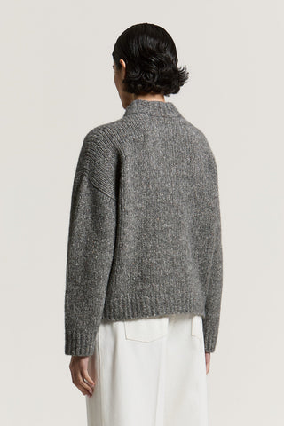 Alpaca, wool and silk knit sweater