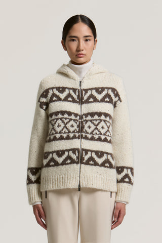 Alpaca, wool and silk yarn sweatshirt 1 / 3