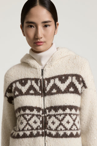 Alpaca, wool and silk yarn sweatshirt 2 / 3