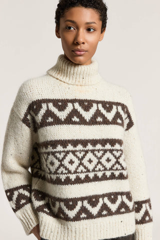 Alpaca, wool and silk yarn sweater 3 / 3