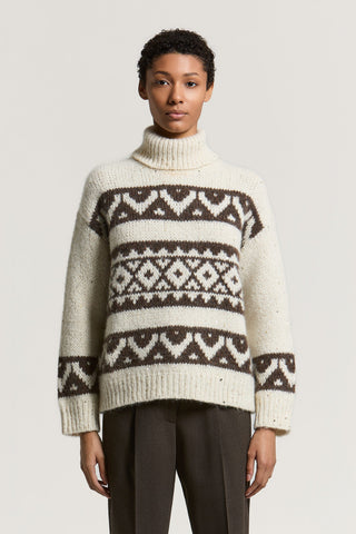Alpaca, wool and silk yarn sweater 1 / 3