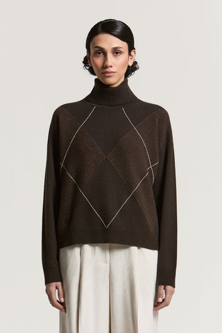 Wool, silk, viscose, cashmere and lamé sweater 1 / 3
