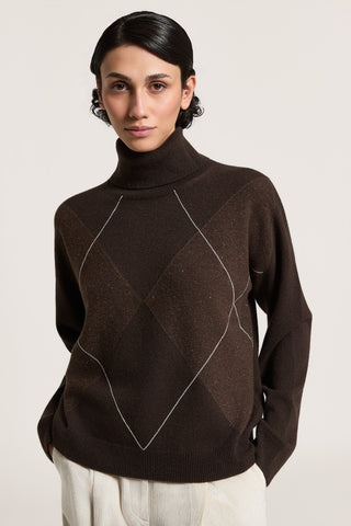 Wool, silk, viscose, cashmere and lamé sweater 2 / 3