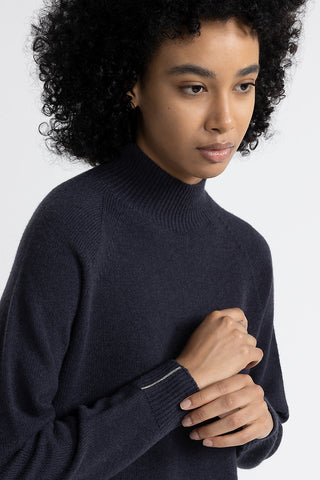 Wool, silk and cashmere sweater